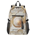 thumbnail image 1 of JIALIOU 14" Laptop Backpack Waterproof Airline Approved Stylish Casual Daypack for Travel Business College Work, Abstract White Geometric, 1 of 8