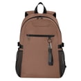 thumbnail image 1 of JIALIOU 14" Laptop Backpack Waterproof Airline Approved Stylish Casual Daypack for Travel Business College Work, Caramel Brown, 1 of 8