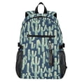 thumbnail image 1 of JIALIOU 14" Laptop Backpack Waterproof Airline Approved Stylish Casual Daypack for Travel Business College Work, Cartoon Cactus, 1 of 8