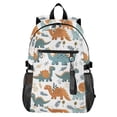 thumbnail image 1 of JIALIOU 14" Laptop Backpack Waterproof Airline Approved Stylish Casual Daypack for Travel Business College Work, Cartoon Dinosaurs Leaves, 1 of 8