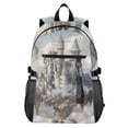 thumbnail image 1 of JIALIOU 14" Laptop Backpack Waterproof Airline Approved Stylish Casual Daypack for Travel Business College Work, Castles Float in Air, 1 of 8