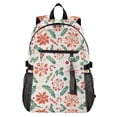 thumbnail image 1 of JIALIOU 14" Laptop Backpack Waterproof Airline Approved Stylish Casual Daypack for Travel Business College Work, Christmas Candy Canes Holly Leaves, 1 of 8