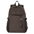 thumbnail image 1 of JIALIOU 14" Laptop Backpack Waterproof Airline Approved Stylish Casual Daypack for Travel Business College Work, Coffee Brown, 1 of 8
