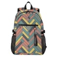 thumbnail image 1 of JIALIOU 14" Laptop Backpack Waterproof Airline Approved Stylish Casual Daypack for Travel Business College Work, Colorful Strip, 1 of 8
