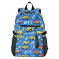 thumbnail image 1 of JIALIOU 14" Laptop Backpack Waterproof Airline Approved Stylish Casual Daypack for Travel Business College Work, Construction Trucks and Clouds, 1 of 8