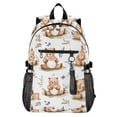 thumbnail image 1 of JIALIOU 14" Laptop Backpack Waterproof Airline Approved Stylish Casual Daypack for Travel Business College Work, Cute Bear with Honey Pot, 1 of 8