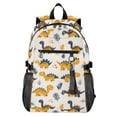 thumbnail image 1 of JIALIOU 14" Laptop Backpack Waterproof Airline Approved Stylish Casual Daypack for Travel Business College Work, Cute Dinosaurs and Leaf, 1 of 8