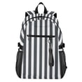 thumbnail image 1 of JIALIOU 14" Laptop Backpack Waterproof Airline Approved Stylish Casual Daypack for Travel Business College Work, Dark Gray and White Striped, 1 of 8