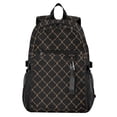 thumbnail image 1 of JIALIOU 14" Laptop Backpack Waterproof Airline Approved Stylish Casual Daypack for Travel Business College Work, Elegant Grid Lines, 1 of 8