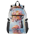 thumbnail image 1 of JIALIOU 14" Laptop Backpack Waterproof Airline Approved Stylish Casual Daypack for Travel Business College Work, Flamingo Balloon Rainbow, 1 of 8