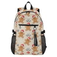 thumbnail image 1 of JIALIOU 14" Laptop Backpack Waterproof Airline Approved Stylish Casual Daypack for Travel Business College Work, Gingerbread Man Snowflake Bell, 1 of 8