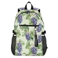 thumbnail image 1 of JIALIOU 14" Laptop Backpack Waterproof Airline Approved Stylish Casual Daypack for Travel Business College Work, Grape with Leaves, 1 of 8
