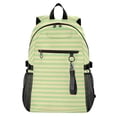 thumbnail image 1 of JIALIOU 14" Laptop Backpack Waterproof Airline Approved Stylish Casual Daypack for Travel Business College Work, Green Yellow Stripe, 1 of 8