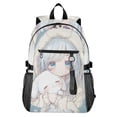 thumbnail image 1 of JIALIOU 14" Laptop Backpack Waterproof Airline Approved Stylish Casual Daypack for Travel Business College Work, Lovely Girl Holding Dog, 1 of 8