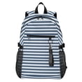 thumbnail image 1 of JIALIOU 14" Laptop Backpack Waterproof Airline Approved Stylish Casual Daypack for Travel Business College Work, Navy White Stripe, 1 of 8