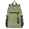 thumbnail image 1 of JIALIOU 14" Laptop Backpack Waterproof Airline Approved Stylish Casual Daypack for Travel Business College Work, Navy Yellow Stripe, 1 of 8