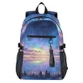 thumbnail image 1 of JIALIOU 14" Laptop Backpack Waterproof Airline Approved Stylish Casual Daypack for Travel Business College Work, Night Sky Cuntless Stars, 1 of 8