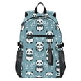 thumbnail image 1 of JIALIOU 14" Laptop Backpack Waterproof Airline Approved Stylish Casual Daypack for Travel Business College Work, Pandas Sitting and Leaf, 1 of 8