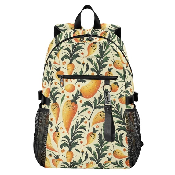 JIALIOU 14" Laptop Backpack Waterproof Airline Approved Stylish Casual Daypack for Travel Business College Work, Parsnip Folk Art