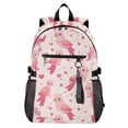 thumbnail image 1 of JIALIOU 14" Laptop Backpack Waterproof Airline Approved Stylish Casual Daypack for Travel Business College Work, Pink Bird and Heart, 1 of 8