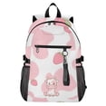thumbnail image 1 of JIALIOU 14" Laptop Backpack Waterproof Airline Approved Stylish Casual Daypack for Travel Business College Work, Pink Cow and Strawberry, 1 of 8