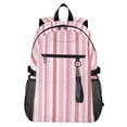 thumbnail image 1 of JIALIOU 14" Laptop Backpack Waterproof Airline Approved Stylish Casual Daypack for Travel Business College Work, Pink Striped, 1 of 8
