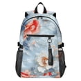 thumbnail image 1 of JIALIOU 14" Laptop Backpack Waterproof Airline Approved Stylish Casual Daypack for Travel Business College Work, Red White Flower Embroidery, 1 of 8