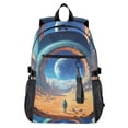 thumbnail image 1 of JIALIOU 14" Laptop Backpack Waterproof Airline Approved Stylish Casual Daypack for Travel Business College Work, Stargate in Desert, 1 of 8