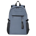 thumbnail image 1 of JIALIOU 14" Laptop Backpack Waterproof Airline Approved Stylish Casual Daypack for Travel Business College Work, Steel Blue, 1 of 8