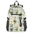 thumbnail image 1 of JIALIOU 14" Laptop Backpack Waterproof Airline Approved Stylish Casual Daypack for Travel Business College Work, Watercolor Gnomes in Clover Fields, 1 of 8
