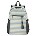 thumbnail image 1 of JIALIOU 14" Laptop Backpack Waterproof Airline Approved Stylish Casual Daypack for Travel Business College Work, Yellow Blue Stripe, 1 of 8