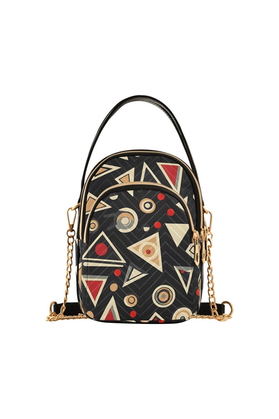 Crossbody Bags for Women Hobo Shoulder Handbags Quilted Purses with Chain Strap Irregular Triangle Circle