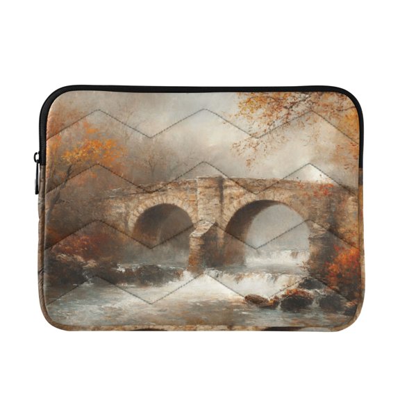 JIALIOU Laptop Sleeve Case with Zipper 13-13.3/15-16 Inch Compatible with MacBook HP Lenovo Dell ASUS Acer, Bridges and Rivers