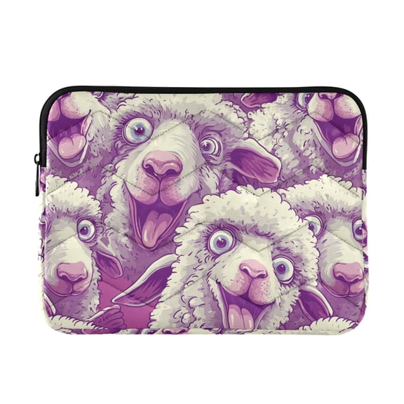 JIALIOU Laptop Sleeve Case with Zipper 13-13.3/15-16 Inch Compatible with MacBook HP Lenovo Dell ASUS Acer, Cartoon Funny Sheep
