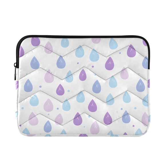 JIALIOU Laptop Sleeve Case with Zipper 13-13.3/15-16 Inch Compatible with MacBook HP Lenovo Dell ASUS Acer, Cartoon Raindrop