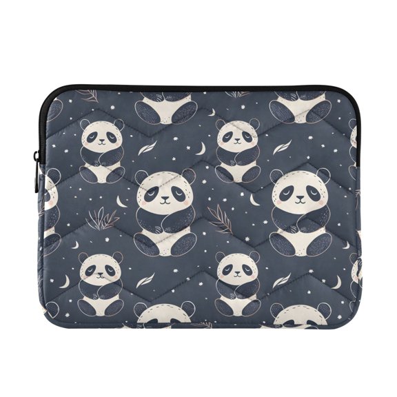 JIALIOU Laptop Sleeve Case with Zipper 13-13.3/15-16 Inch Compatible with MacBook HP Lenovo Dell ASUS Acer, Cartoon Sitting Panda