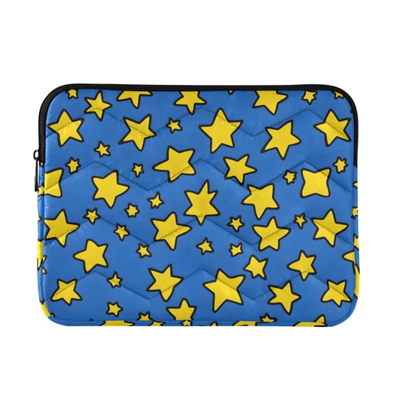 JIALIOU Laptop Sleeve Case with Zipper 13-13.3/15-16 Inch Compatible with MacBook HP Lenovo Dell ASUS Acer, Cartoon Yellow Star
