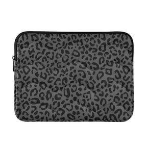 JIALIOU Laptop Sleeve Case with Zipper 13-13.3/15-16 Inch Compatible with MacBook HP Lenovo Dell ASUS Acer, Dark Gray Leopard Print