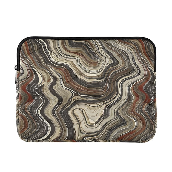 JIALIOU Laptop Sleeve Case with Zipper 13-13.3/15-16 Inch Compatible with MacBook HP Lenovo Dell ASUS Acer, Earth Toned Marble