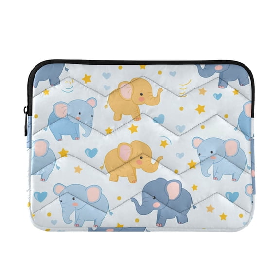 JIALIOU Laptop Sleeve Case with Zipper 13-13.3/15-16 Inch Compatible with MacBook HP Lenovo Dell ASUS Acer, Hand Drawn Elephant Star