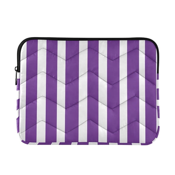 JIALIOU Laptop Sleeve Case with Zipper 13-13.3/15-16 Inch Compatible with MacBook HP Lenovo Dell ASUS Acer, Modena Purple and White Striped
