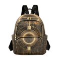 thumbnail image 1 of JIALIOU Mini Backpack Purse for Women Quilted Casual Daypack Small Travel Shoulder Bag, Abstract Bronze Geometric, 1 of 7