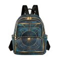 thumbnail image 1 of JIALIOU Mini Backpack Purse for Women Quilted Casual Daypack Small Travel Shoulder Bag, Abstract Cerulean Geometric, 1 of 7