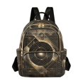 thumbnail image 1 of JIALIOU Mini Backpack Purse for Women Quilted Casual Daypack Small Travel Shoulder Bag, Abstract Coffee Geometric, 1 of 7