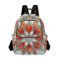 thumbnail image 1 of JIALIOU Mini Backpack Purse for Women Quilted Casual Daypack Small Travel Shoulder Bag, Abstract Red Floral Stained Glass, 1 of 7
