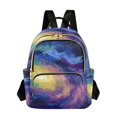 thumbnail image 1 of JIALIOU Mini Backpack Purse for Women Quilted Casual Daypack Small Travel Shoulder Bag, Abstract Swirling Galaxy, 1 of 7