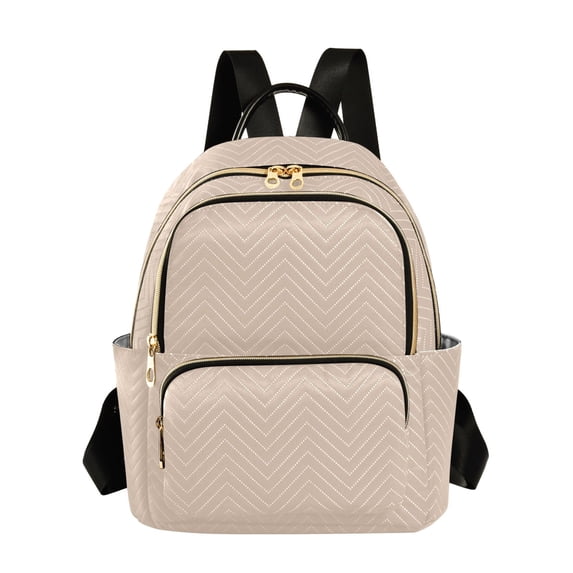 JIALIOU Mini Backpack Purse for Women Quilted Casual Daypack Small Travel Shoulder Bag, Apricot