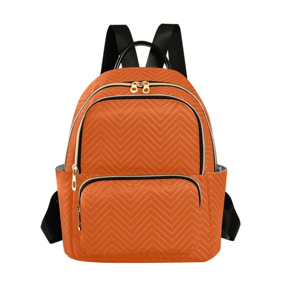 JIALIOU Mini Backpack Purse for Women Quilted Casual Daypack Small Travel Shoulder Bag, Basecamp Orange