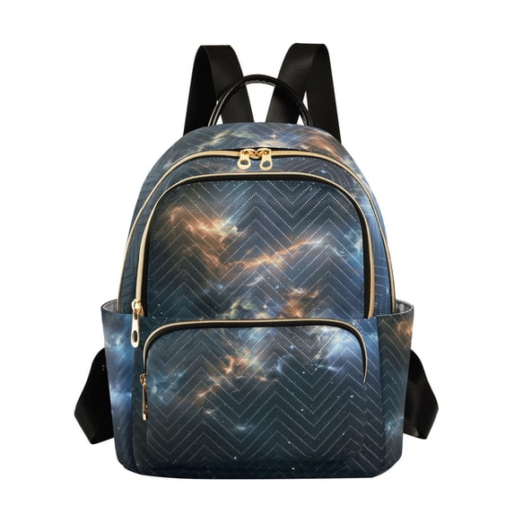 JIALIOU Mini Backpack Purse for Women Quilted Casual Daypack Small Travel Shoulder Bag, Beautiful Nebulae
