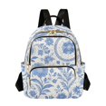 thumbnail image 1 of JIALIOU Mini Backpack Purse for Women Quilted Casual Daypack Small Travel Shoulder Bag, Blue Porcelain Floral, 1 of 7